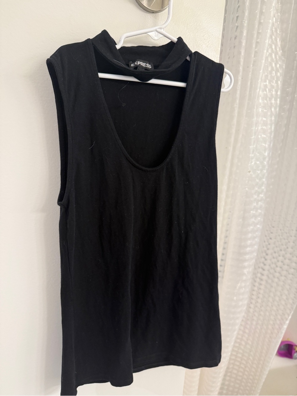 Express Black Sleeveless Scoop Neck Tank Top